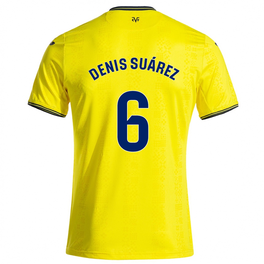 Hombre Fútbol Camiseta Denis Suárez #6 Amarillo Negro 1ª Equipación 2024/25 México