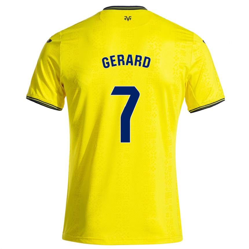 Hombre Fútbol Camiseta Gerard Moreno #7 Amarillo Negro 1ª Equipación 2024/25 México