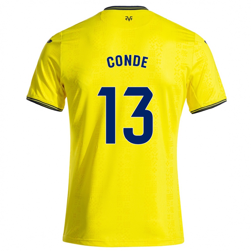 Hombre Fútbol Camiseta Diego Conde #13 Amarillo Negro 1ª Equipación 2024/25 México