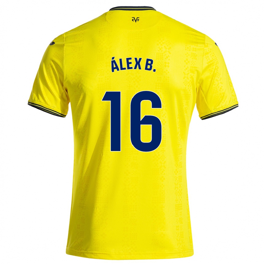 Hombre Fútbol Camiseta Álex Baena #16 Amarillo Negro 1ª Equipación 2024/25 México