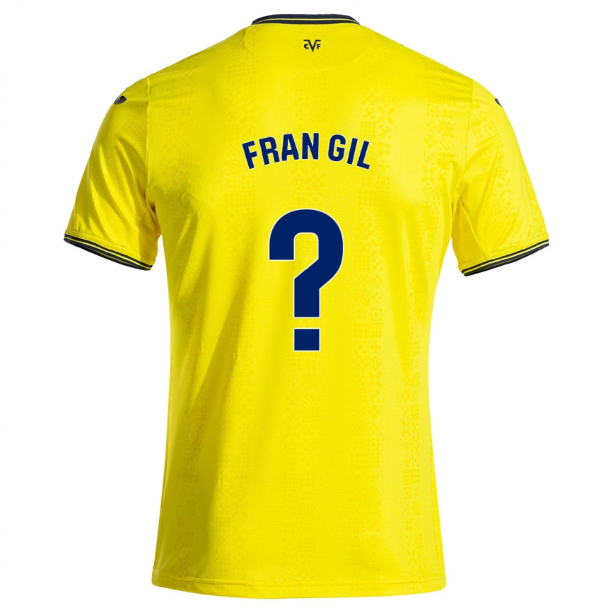 Hombre Fútbol Camiseta Fran Gil #0 Amarillo Negro 1ª Equipación 2024/25 México