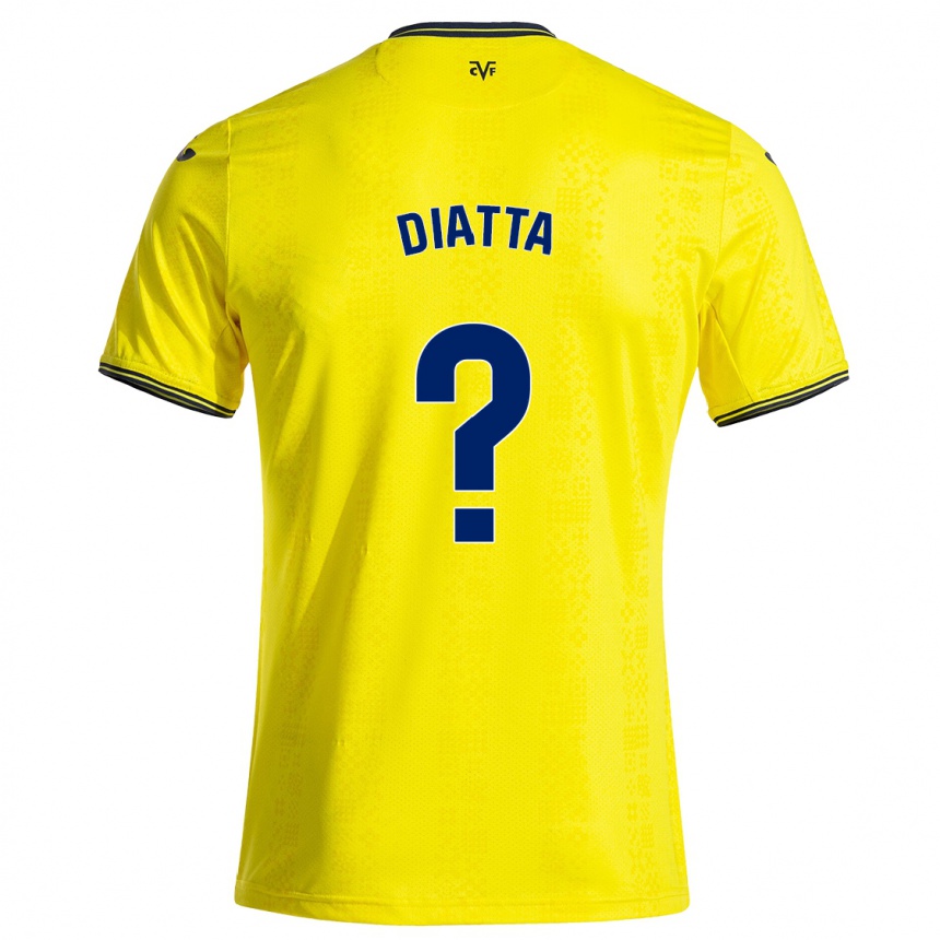 Hombre Fútbol Camiseta Alassane Diatta #0 Amarillo Negro 1ª Equipación 2024/25 México