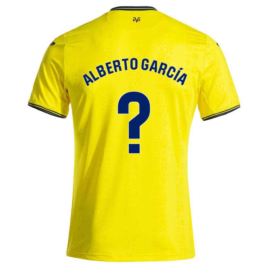 Hombre Fútbol Camiseta Alberto García #0 Amarillo Negro 1ª Equipación 2024/25 México