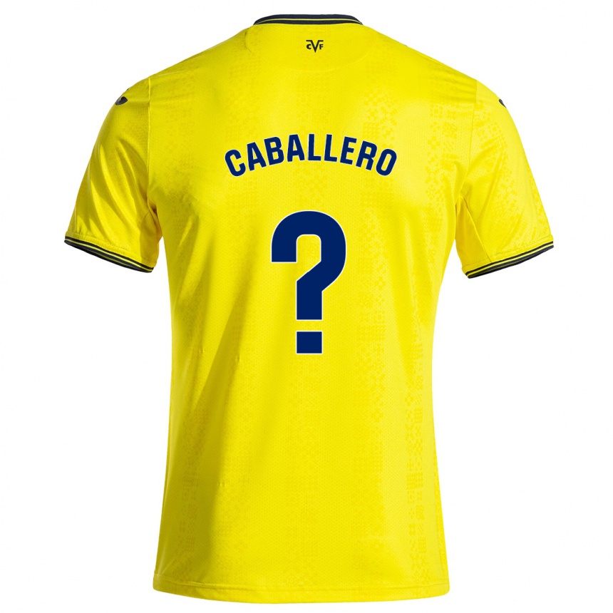 Hombre Fútbol Camiseta Jesús Caballero #0 Amarillo Negro 1ª Equipación 2024/25 México