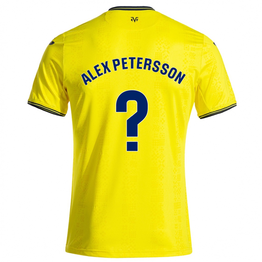 Hombre Fútbol Camiseta Max Alex Petersson #0 Amarillo Negro 1ª Equipación 2024/25 México