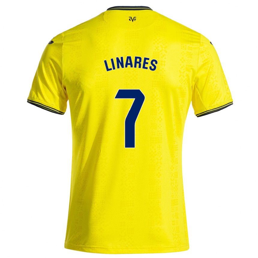 Hombre Fútbol Camiseta Mario Linares #7 Amarillo Negro 1ª Equipación 2024/25 México