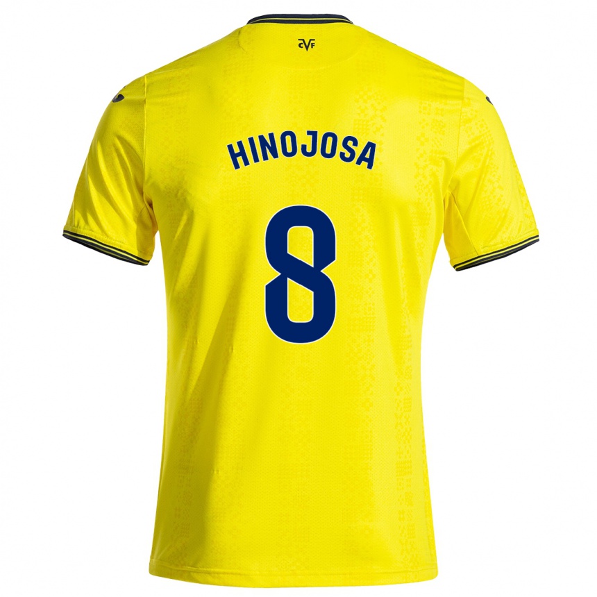 Hombre Fútbol Camiseta Sergio Hinojosa #8 Amarillo Negro 1ª Equipación 2024/25 México