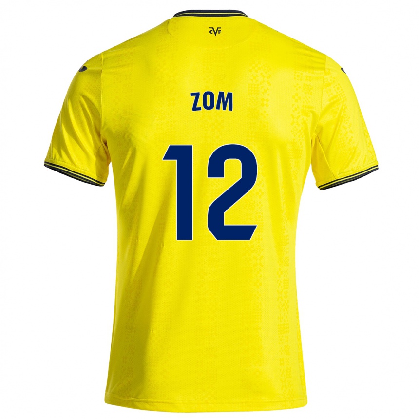 Hombre Fútbol Camiseta Ludo Zom #12 Amarillo Negro 1ª Equipación 2024/25 México