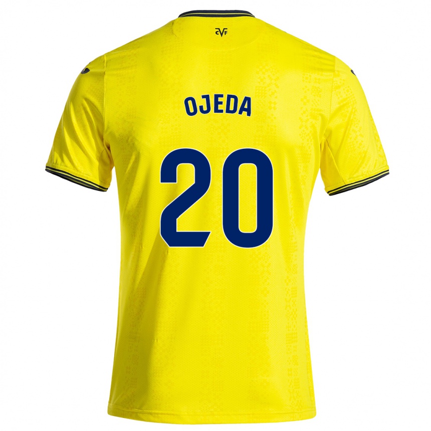 Hombre Fútbol Camiseta Thiago Ojeda #20 Amarillo Negro 1ª Equipación 2024/25 México