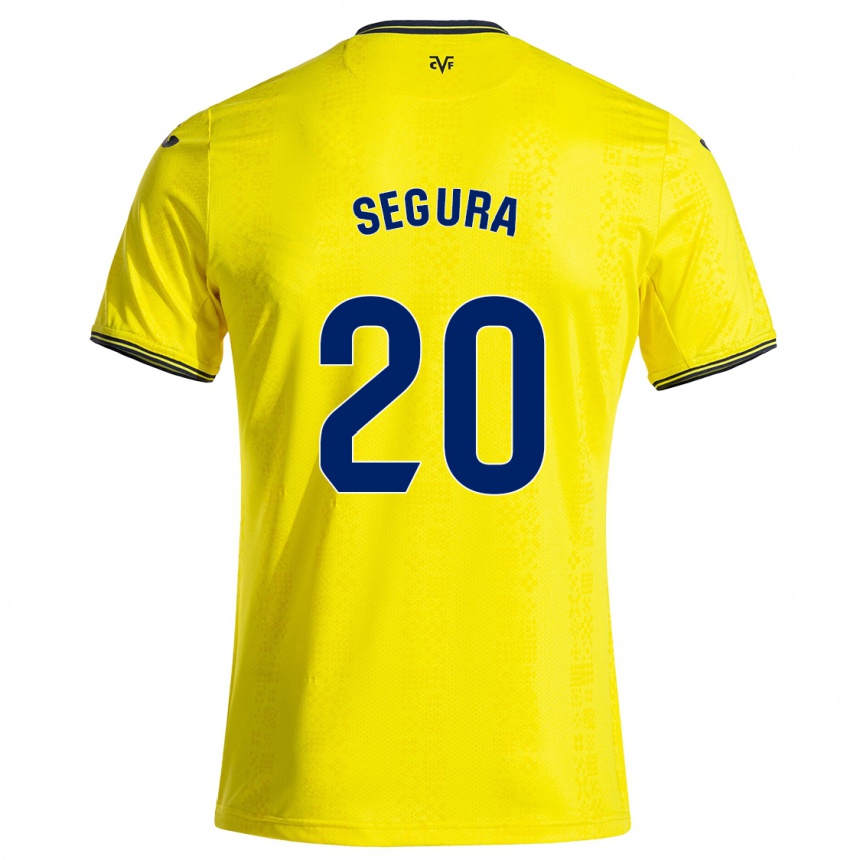 Hombre Fútbol Camiseta Carlos Segura #20 Amarillo Negro 1ª Equipación 2024/25 México