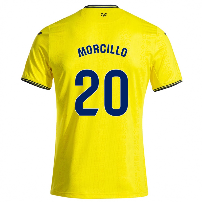 Hombre Fútbol Camiseta Raquel Morcillo #20 Amarillo Negro 1ª Equipación 2024/25 México