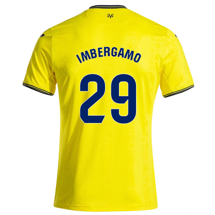 Hombre Fútbol Camiseta Mar Imbergamo #29 Amarillo Negro 1ª Equipación 2024/25 México