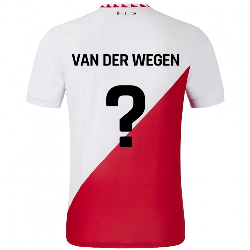 Hombre Fútbol Camiseta Sil Van Der Wegen #0 Blanco Rojo 1ª Equipación 2024/25 México