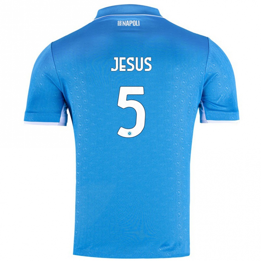 Hombre Fútbol Camiseta Juan Jesus #5 Azul Cielo 1ª Equipación 2024/25 México