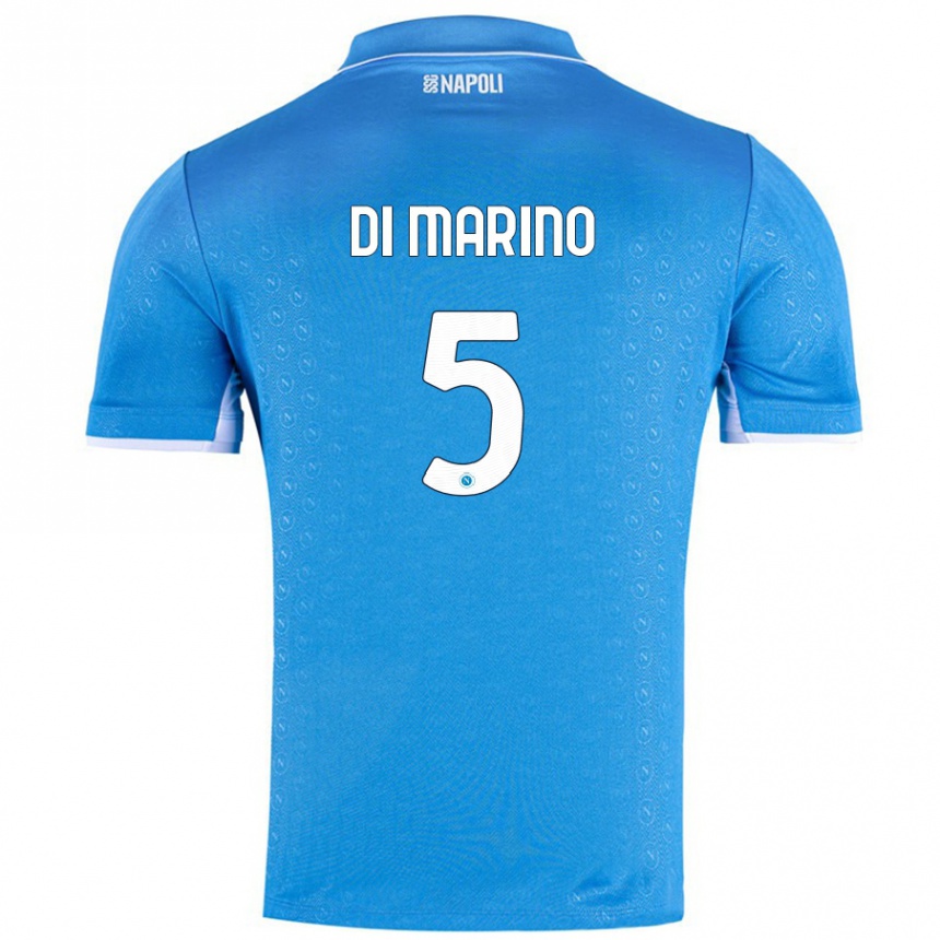 Hombre Fútbol Camiseta Paola Di Marino #5 Azul Cielo 1ª Equipación 2024/25 México