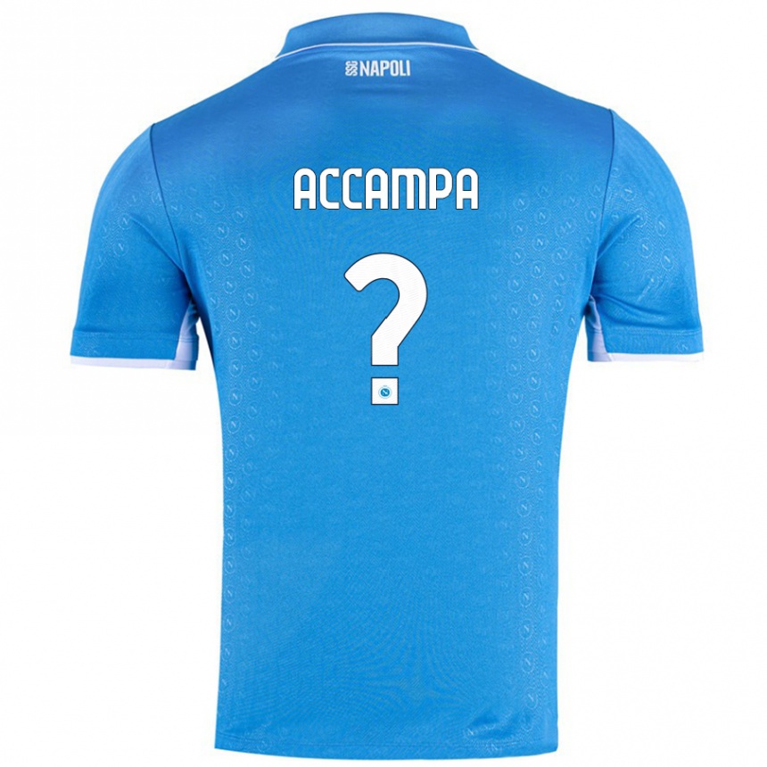 Hombre Fútbol Camiseta Davide Accampa #0 Azul Cielo 1ª Equipación 2024/25 México