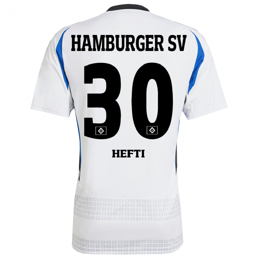 Hombre Fútbol Camiseta Silvan Hefti #30 Blanco Azul 1ª Equipación 2024/25 México