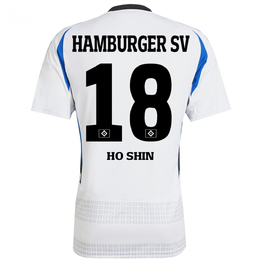 Hombre Fútbol Camiseta Jae Ho Shin #18 Blanco Azul 1ª Equipación 2024/25 México