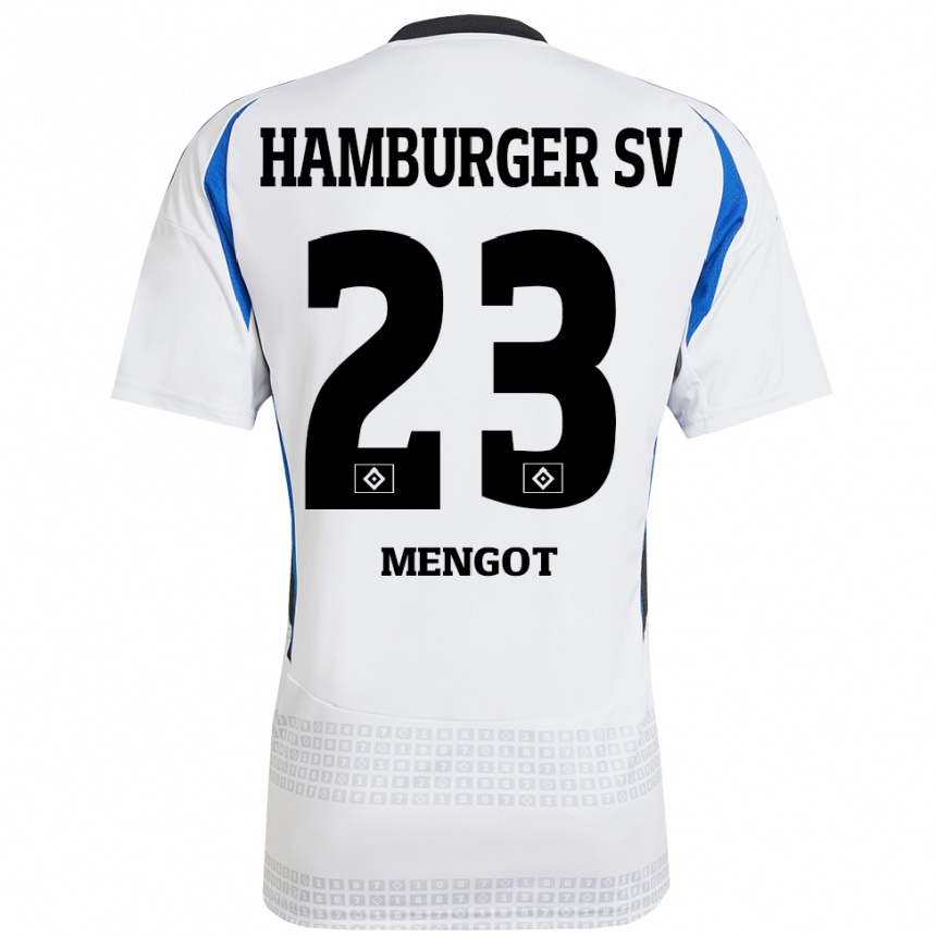 Hombre Fútbol Camiseta Ayukayoh Mengot #23 Blanco Azul 1ª Equipación 2024/25 México