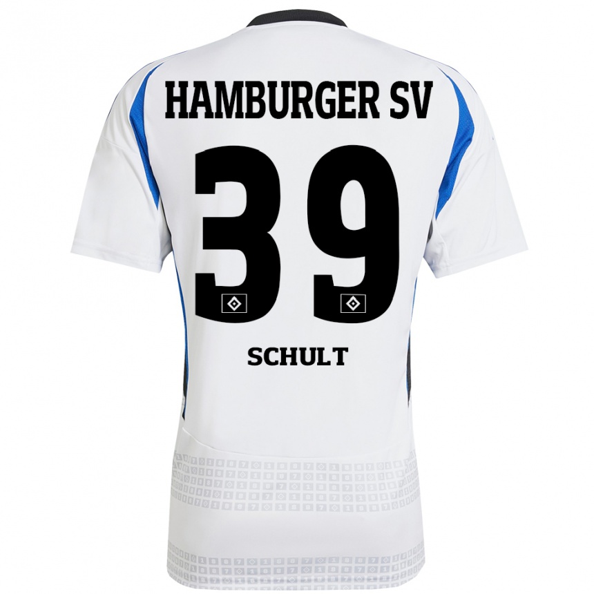 Hombre Fútbol Camiseta Almuth Schult #39 Blanco Azul 1ª Equipación 2024/25 México