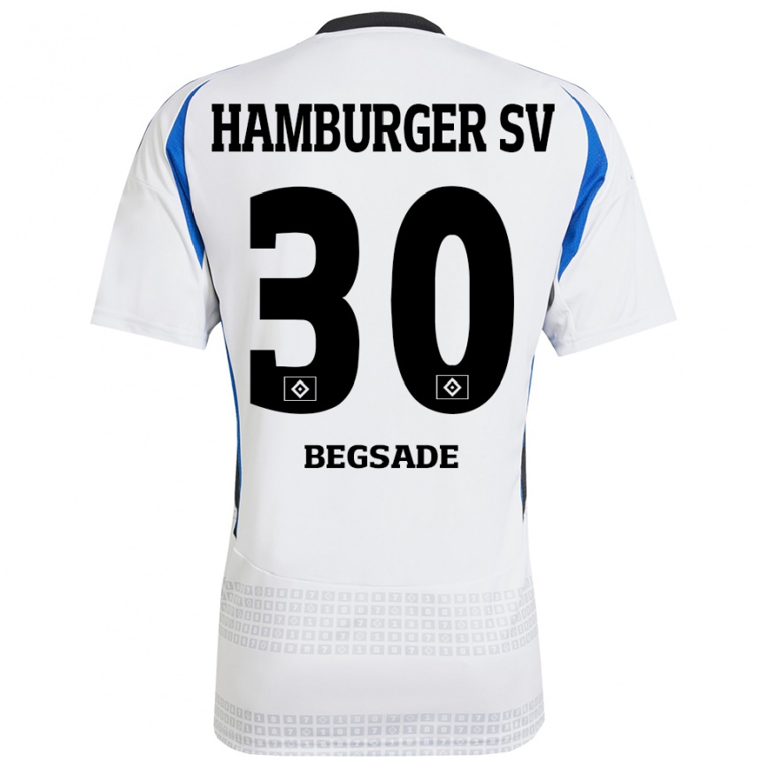 Hombre Fútbol Camiseta Soheil Begsade #30 Blanco Azul 1ª Equipación 2024/25 México