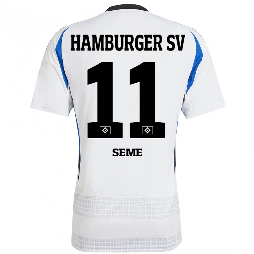 Hombre Fútbol Camiseta Anna-Katharina Seme #11 Blanco Azul 1ª Equipación 2024/25 México