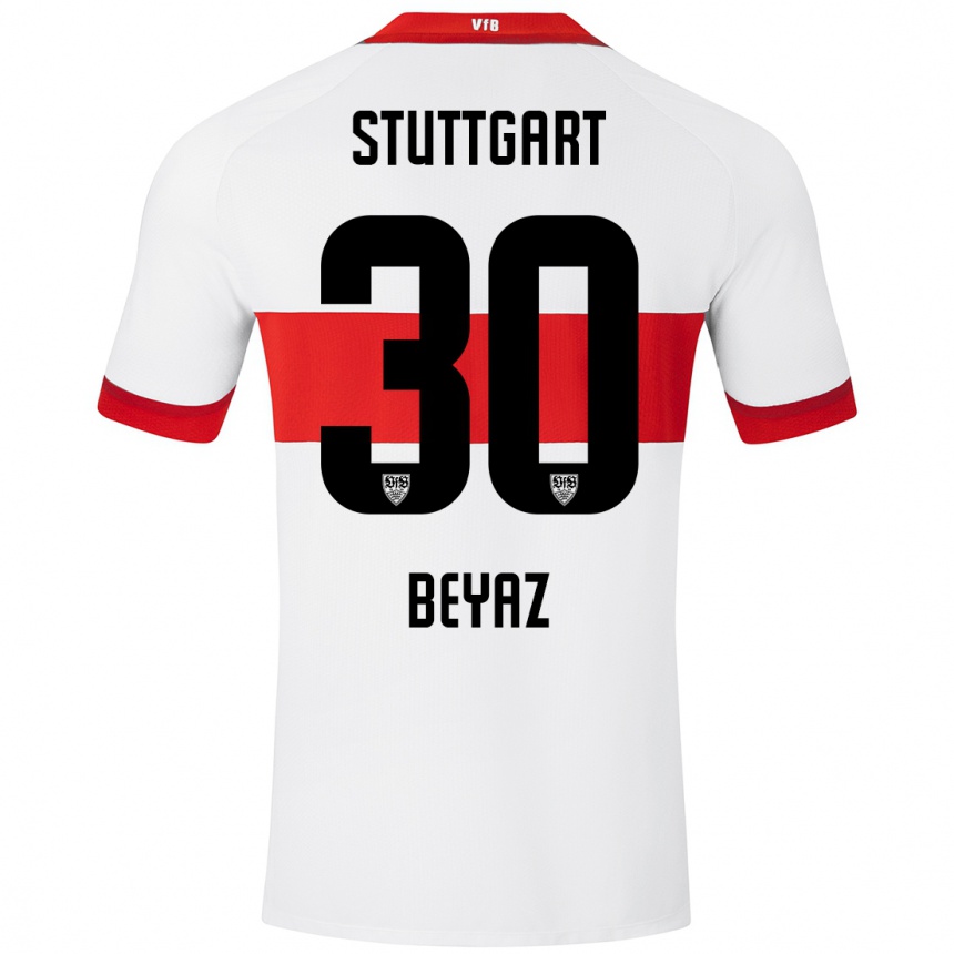 Hombre Fútbol Camiseta Ömer Beyaz #30 Blanco Rojo 1ª Equipación 2024/25 México