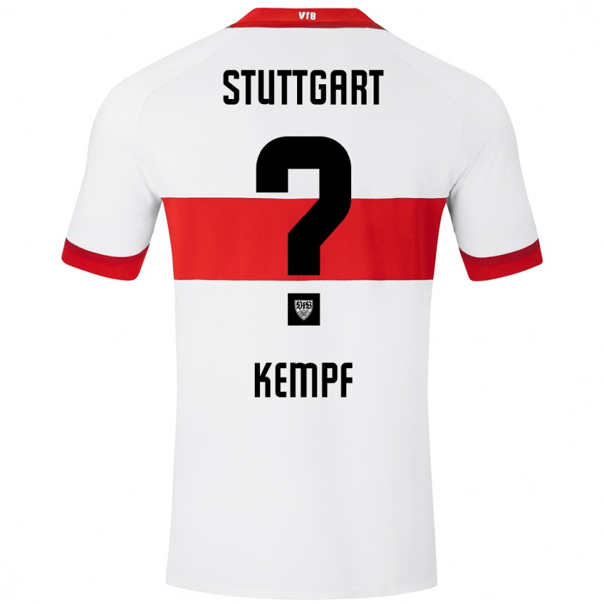 Hombre Fútbol Camiseta Karl Kempf #0 Blanco Rojo 1ª Equipación 2024/25 México