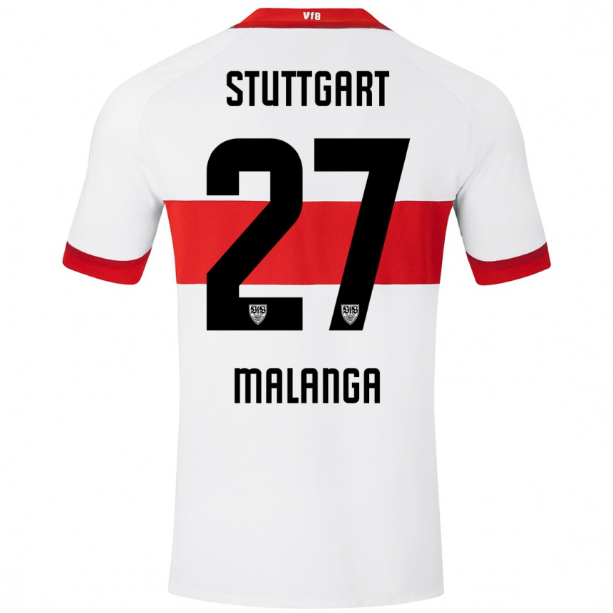 Hombre Fútbol Camiseta Jarzinho Malanga #27 Blanco Rojo 1ª Equipación 2024/25 México