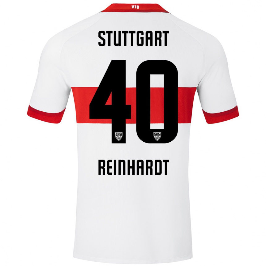 Hombre Fútbol Camiseta Peter Reinhardt #40 Blanco Rojo 1ª Equipación 2024/25 México