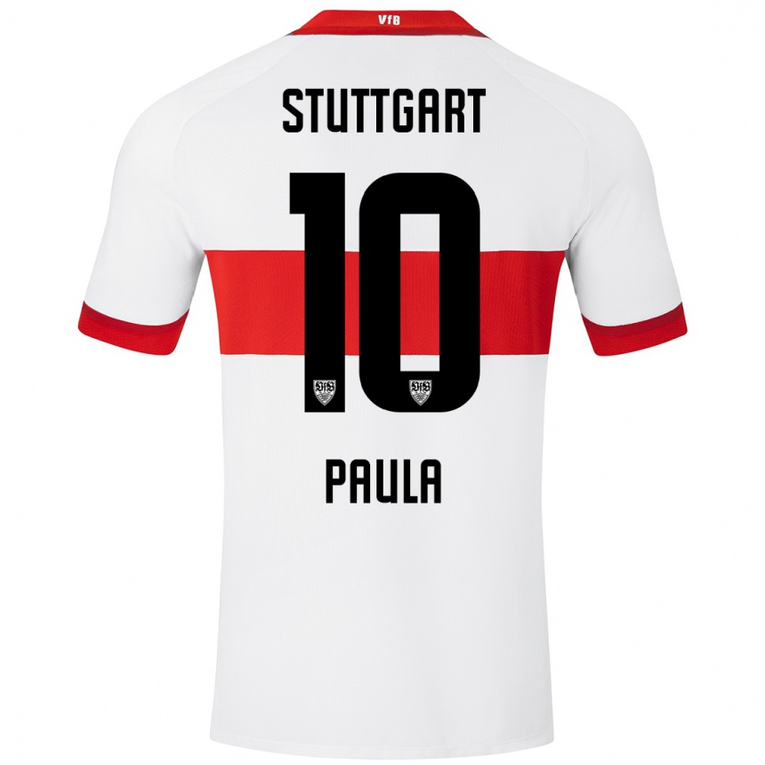 Hombre Fútbol Camiseta Raul Paula #10 Blanco Rojo 1ª Equipación 2024/25 México