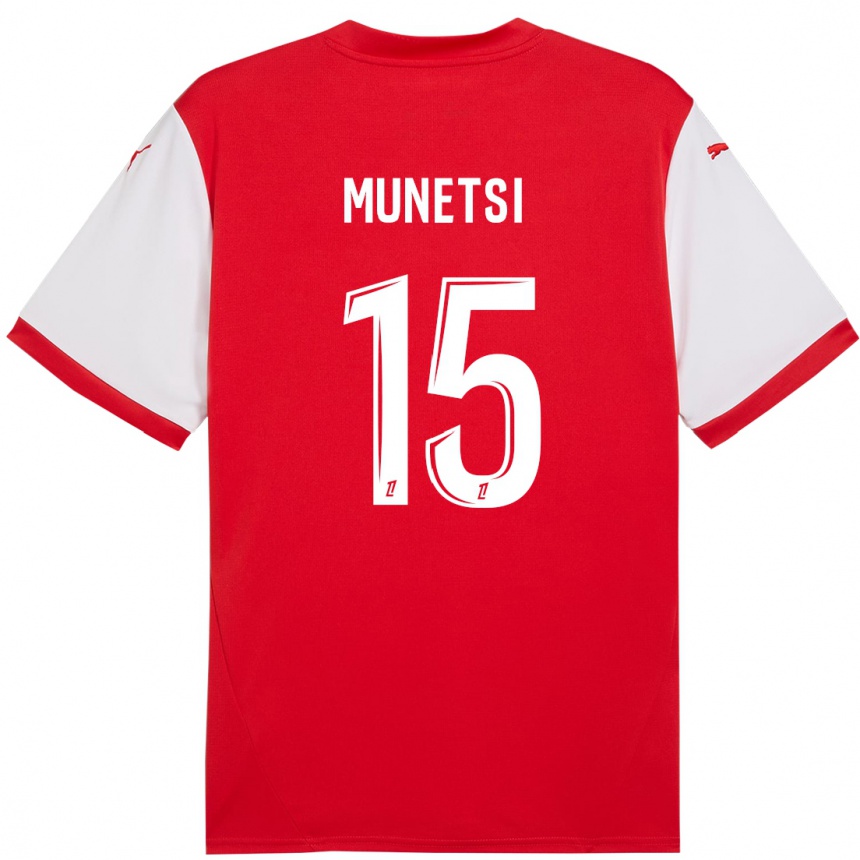 Hombre Fútbol Camiseta Marshall Munetsi #15 Rojo Blanco 1ª Equipación 2024/25 México