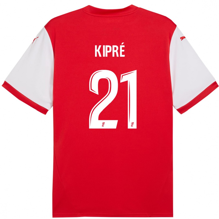 Hombre Fútbol Camiseta Cédric Kipré #21 Rojo Blanco 1ª Equipación 2024/25 México