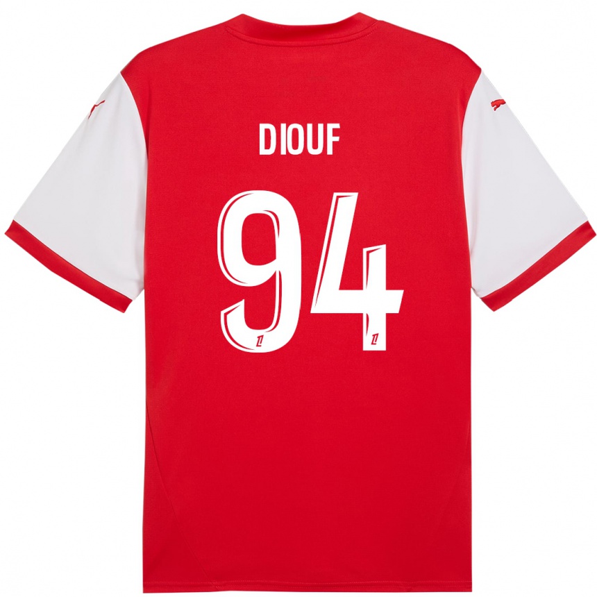 Hombre Fútbol Camiseta Yehvann Diouf #94 Rojo Blanco 1ª Equipación 2024/25 México