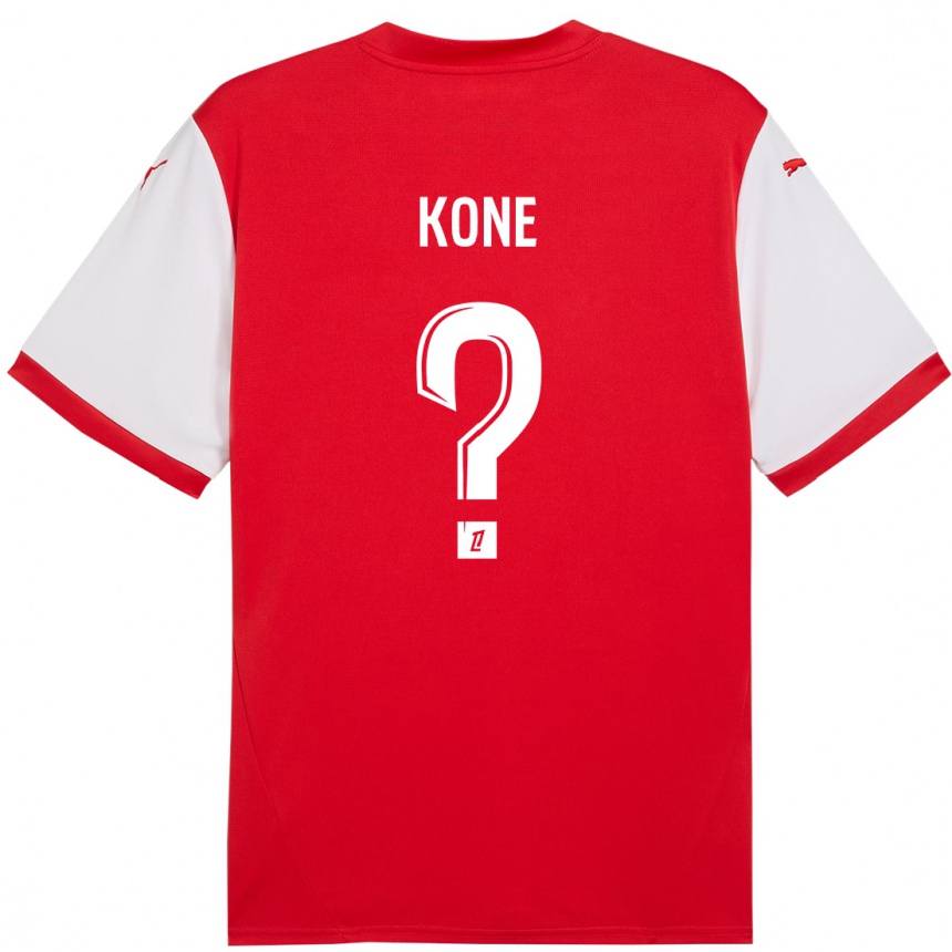 Hombre Fútbol Camiseta Abdoul Koné #0 Rojo Blanco 1ª Equipación 2024/25 México