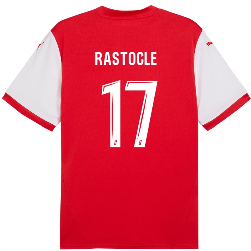 Hombre Fútbol Camiseta Jade Rastocle #17 Rojo Blanco 1ª Equipación 2024/25 México