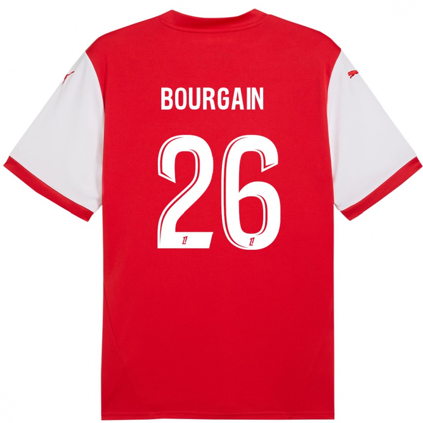 Hombre Fútbol Camiseta Lea Bourgain #26 Rojo Blanco 1ª Equipación 2024/25 México