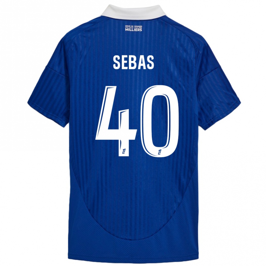 Hombre Fútbol Camiseta Jérémy Sebas #40 Azul Blanco 1ª Equipación 2024/25 México