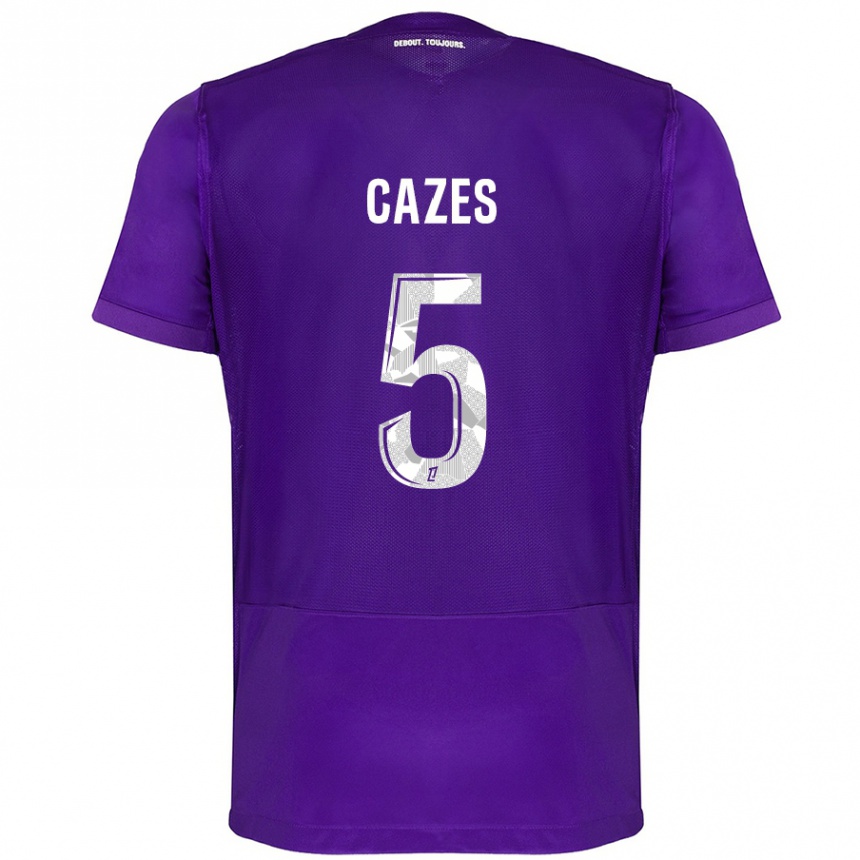 Hombre Fútbol Camiseta Manon Cazes #5 Morado Blanco 1ª Equipación 2024/25 México