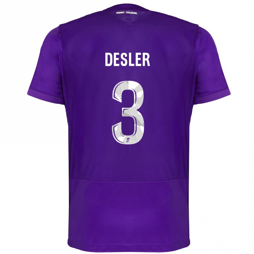 Hombre Fútbol Camiseta Mikkel Desler #3 Morado Blanco 1ª Equipación 2024/25 México