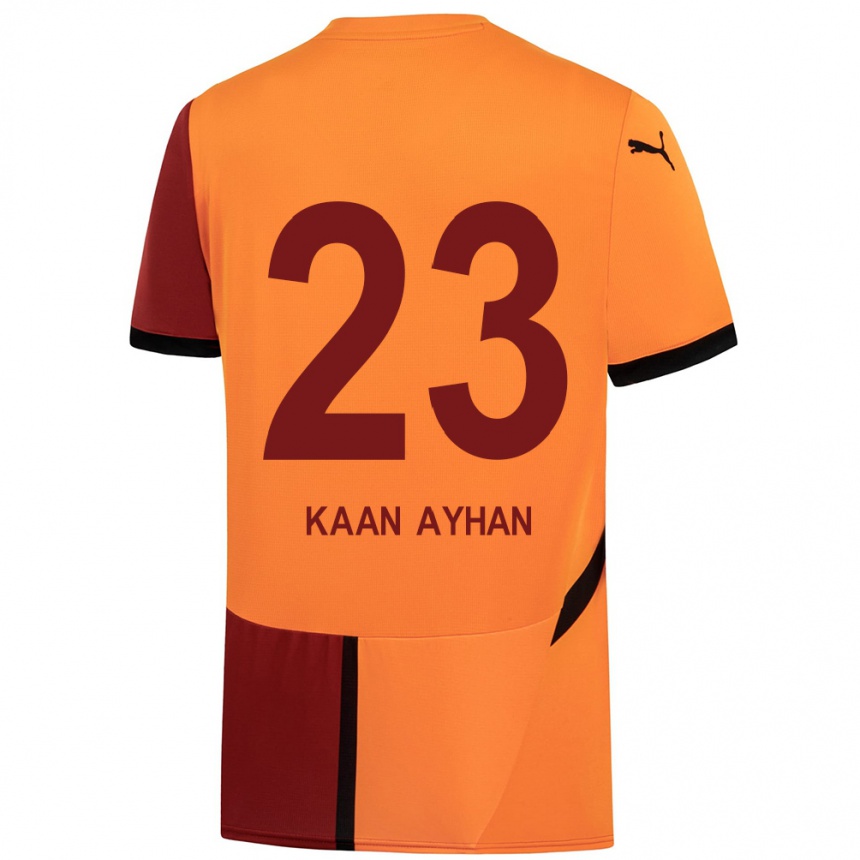 Hombre Fútbol Camiseta Kaan Ayhan #23 Amarillo Rojo 1ª Equipación 2024/25 México