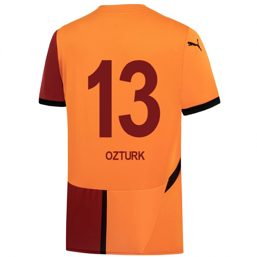 Hombre Fútbol Camiseta Fatma Sare Öztürk #13 Amarillo Rojo 1ª Equipación 2024/25 México