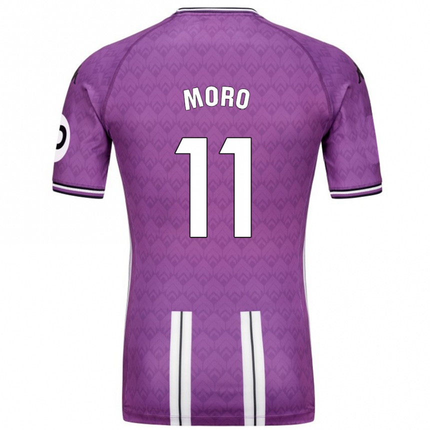 Hombre Fútbol Camiseta Raúl Moro #11 Púrpura Blanco 1ª Equipación 2024/25 México