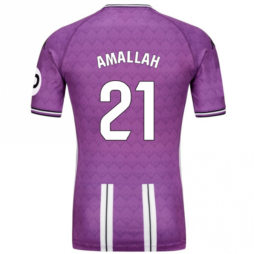 Hombre Fútbol Camiseta Selim Amallah #21 Púrpura Blanco 1ª Equipación 2024/25 México