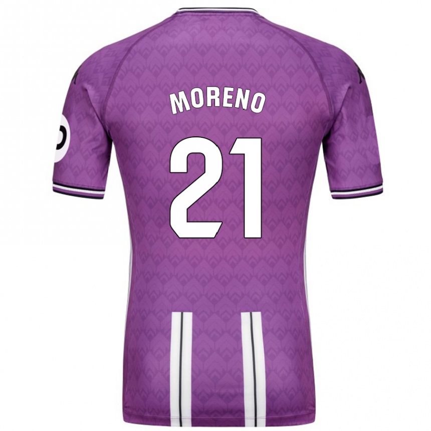 Hombre Fútbol Camiseta Xavi Moreno #21 Púrpura Blanco 1ª Equipación 2024/25 México