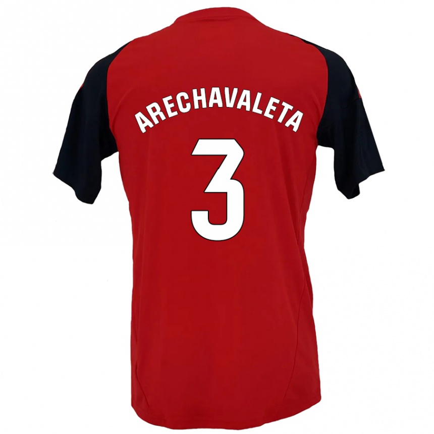 Hombre Fútbol Camiseta Jorge Arechavaleta #3 Rojo Negro 1ª Equipación 2024/25 México