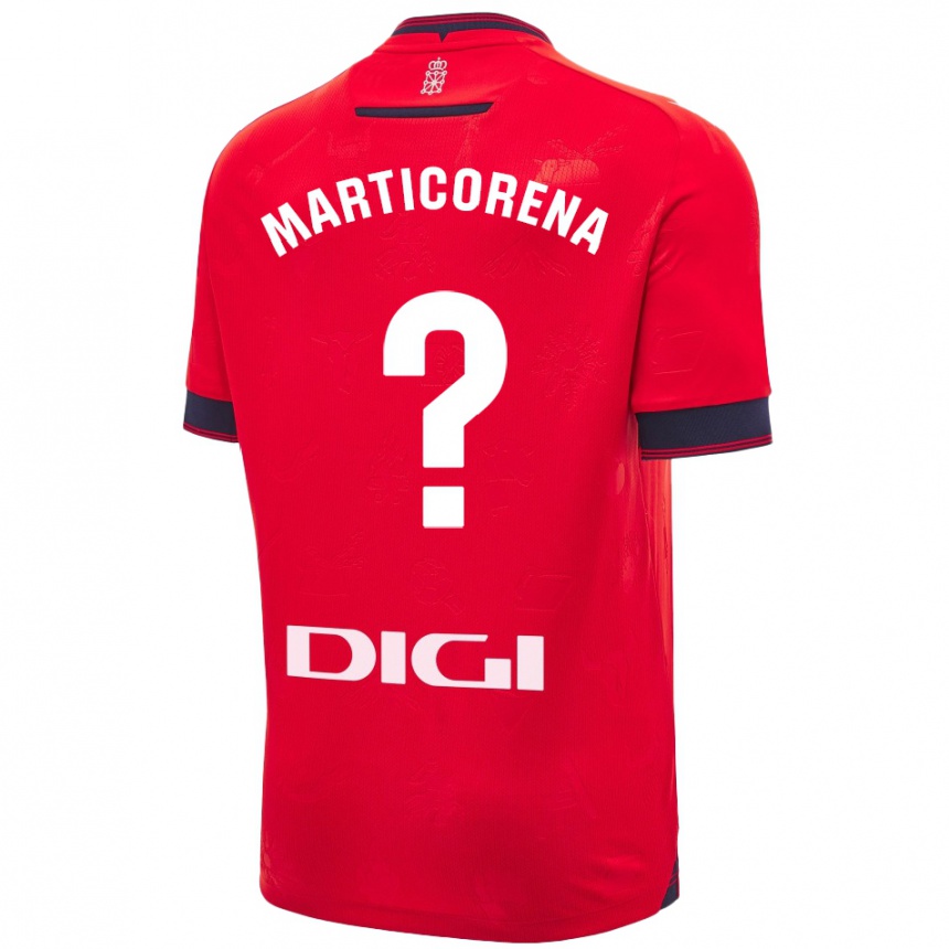 Hombre Fútbol Camiseta Ander Marticorena #0 Rojo Blanco 1ª Equipación 2024/25 México