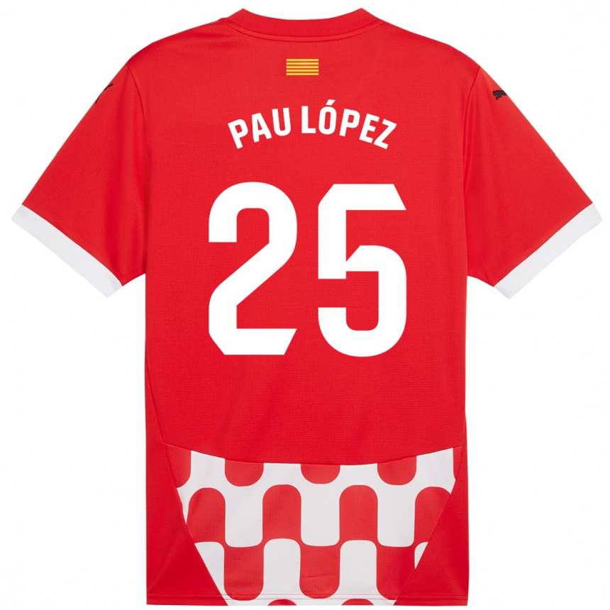 Hombre Fútbol Camiseta Pau Lopez #25 Rojo Blanco 1ª Equipación 2024/25 México