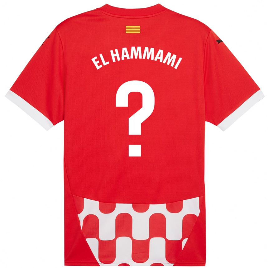 Hombre Fútbol Camiseta Ayoub El Hammami #0 Rojo Blanco 1ª Equipación 2024/25 México