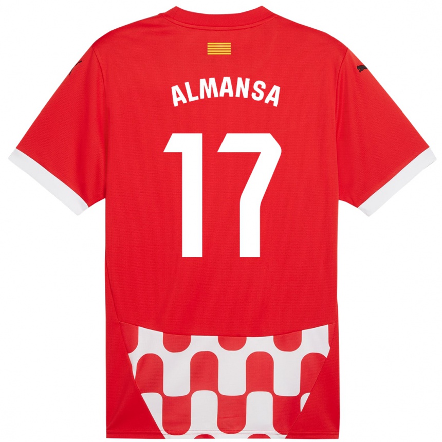 Hombre Fútbol Camiseta Alex Almansa #17 Rojo Blanco 1ª Equipación 2024/25 México